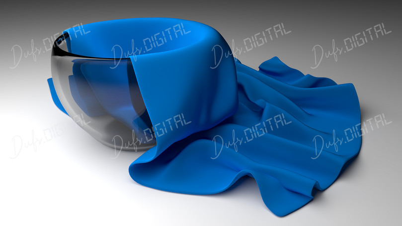 Blue Bowl and Fabric