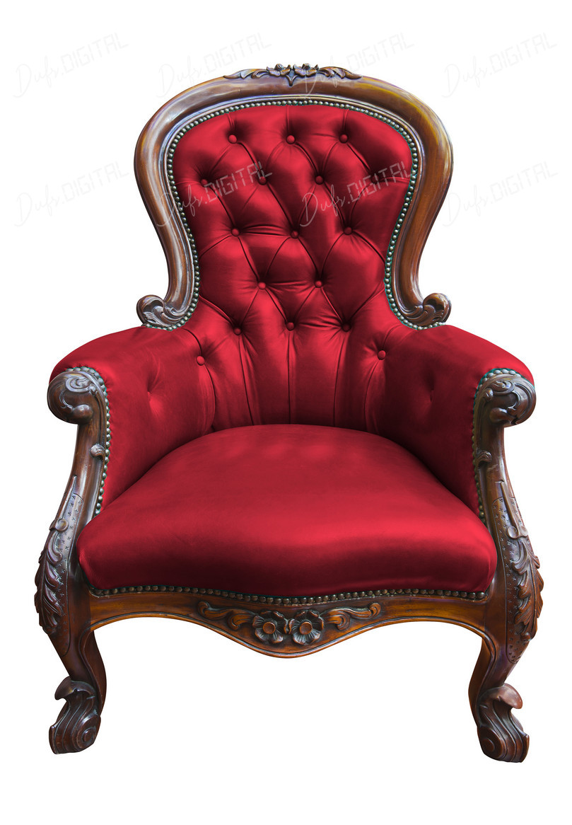 Elegant Red Armchair