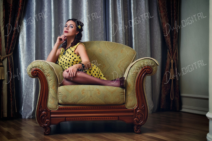 Thoughtful Woman in Yellow