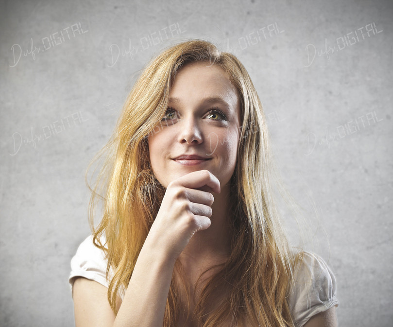 Contemplative Young Woman
