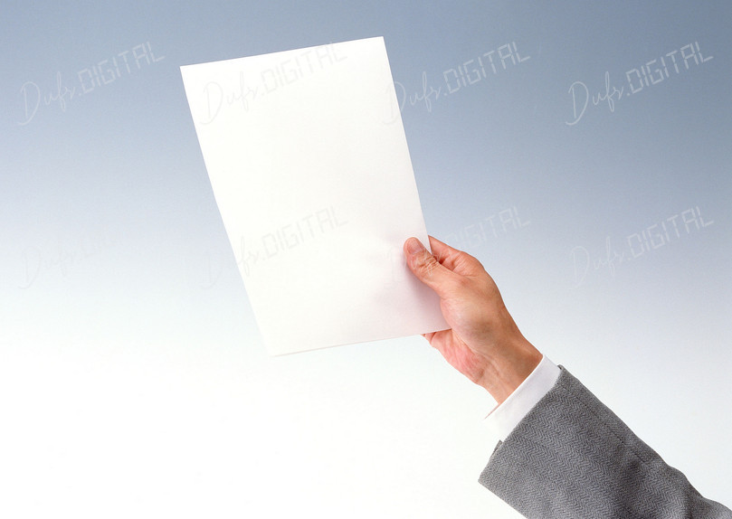 Hand Holding Blank Paper