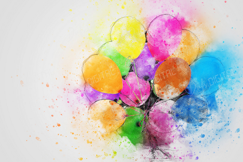 Colorful Balloon Splash