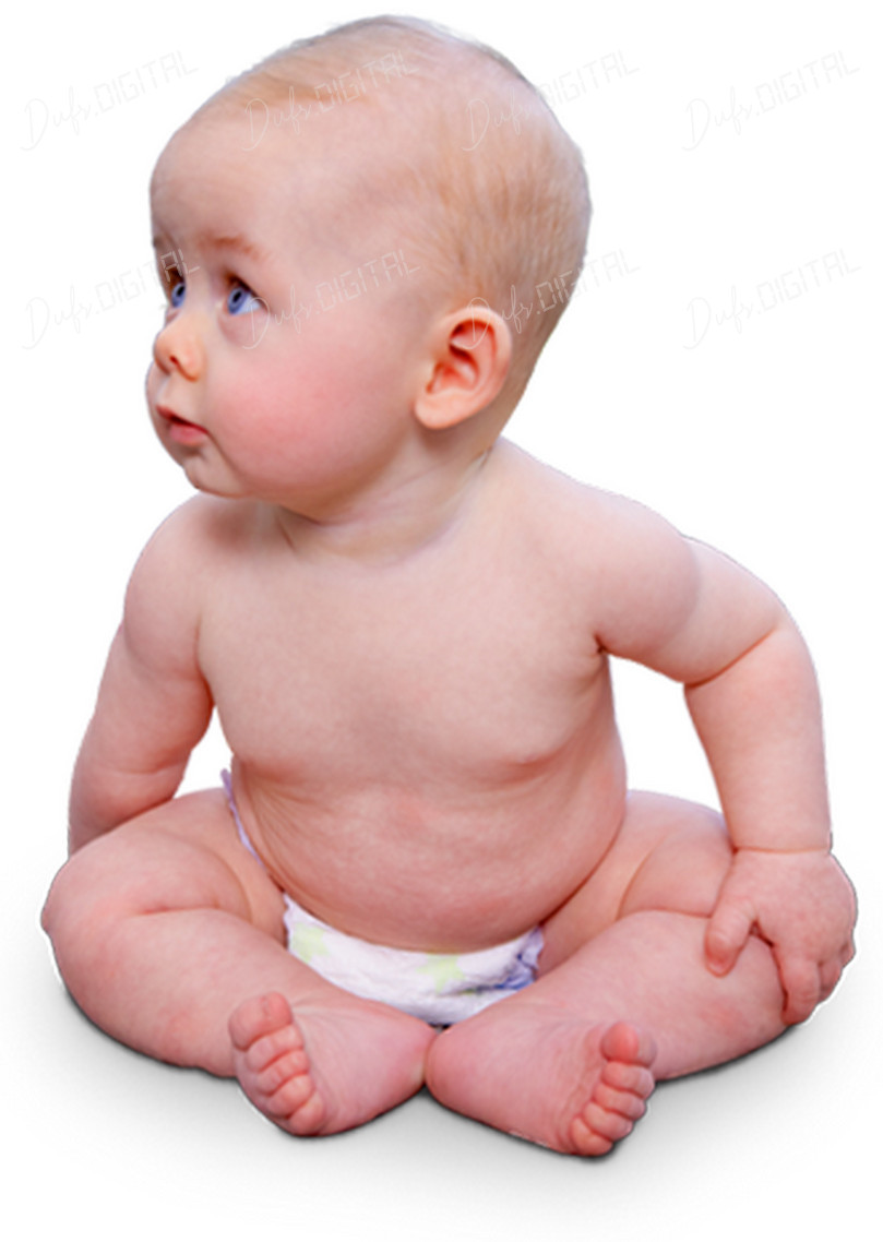 Curious Baby Looking Up