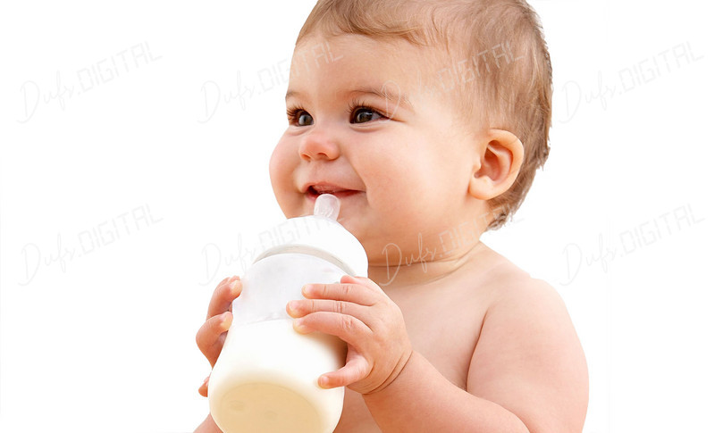 Happy Baby with Bottle