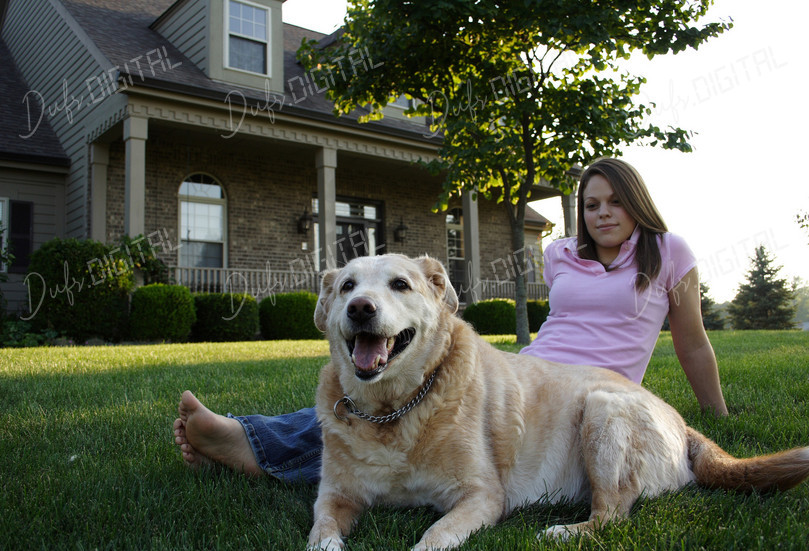 Girl with Dog