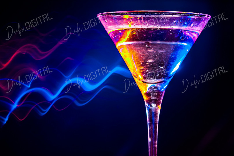 Colorful Martini Glass