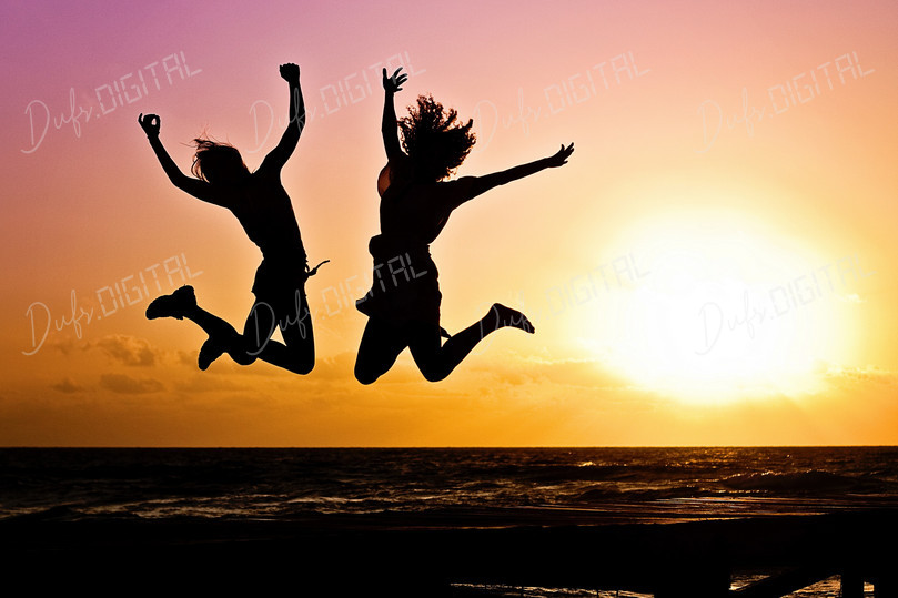 Joyful Sunset Jump