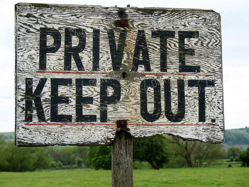Private Keep Out Sign