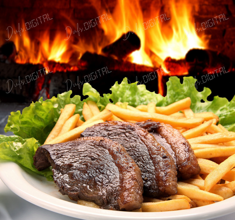 Grilled Steak and Fries
