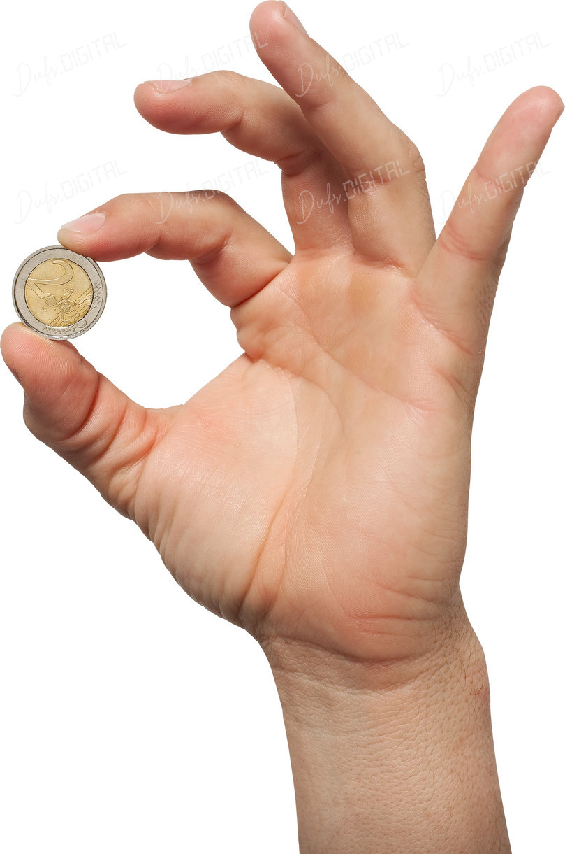 Hand Holding Coin