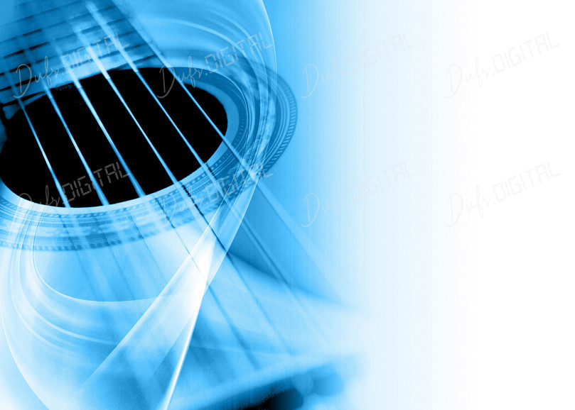 Blue Guitar Abstract