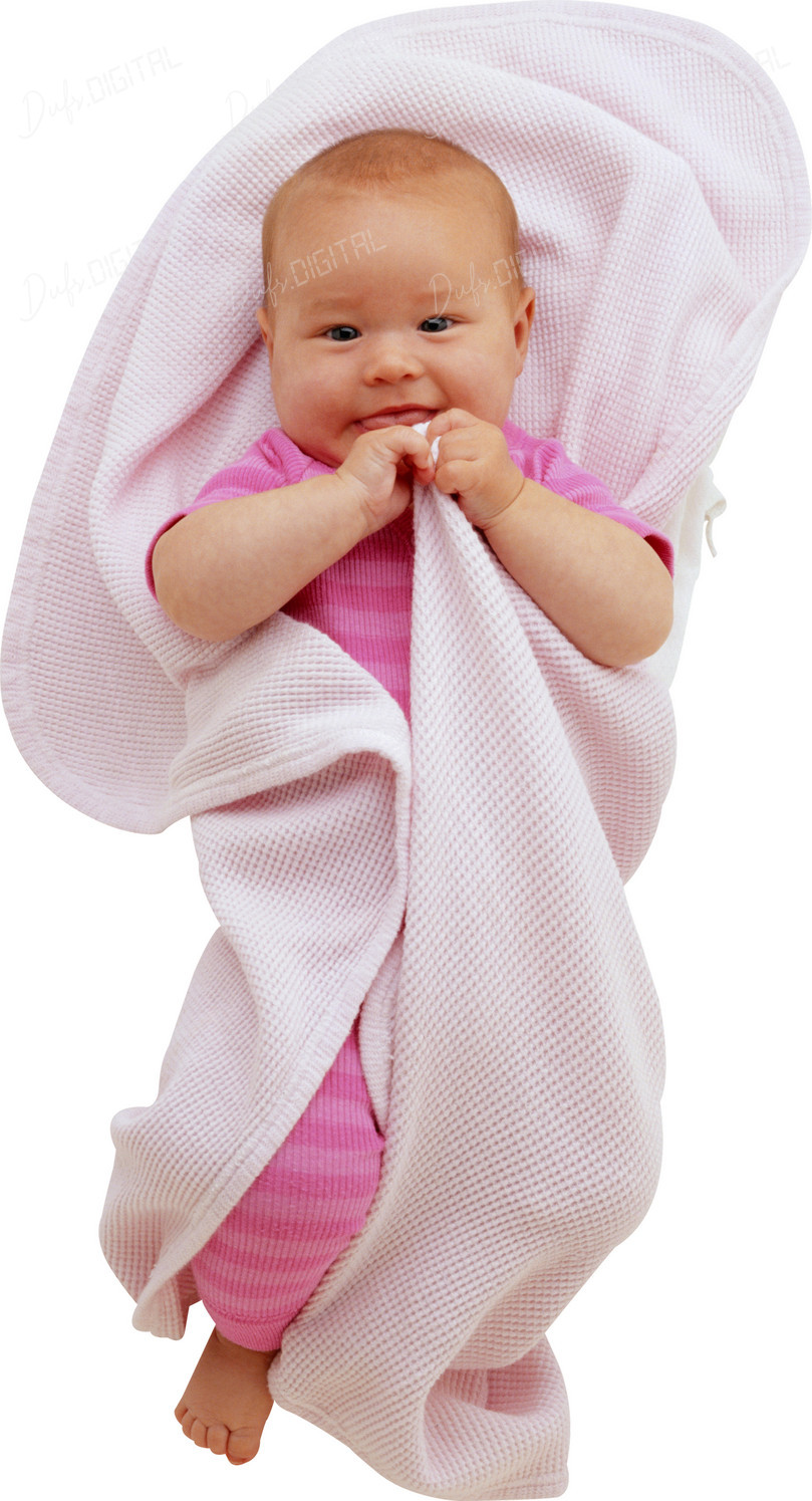 Happy Baby with Blanket