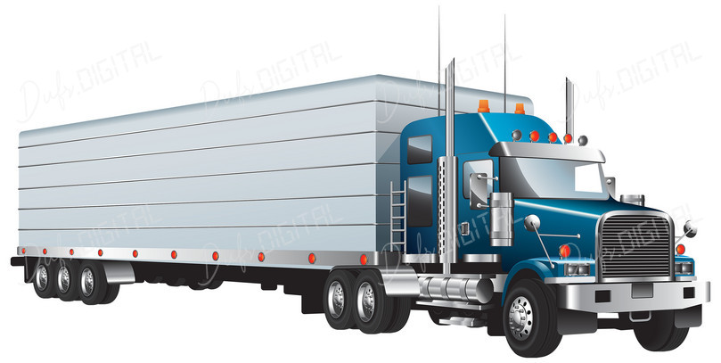 Blue Truck Illustration