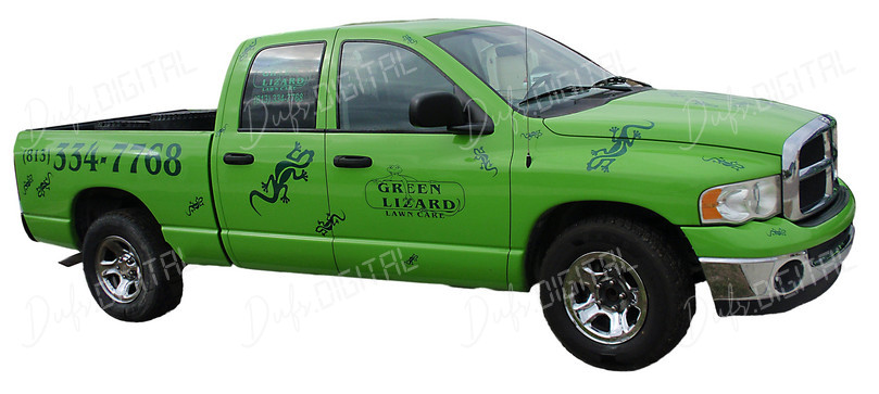 Bright Green Pickup Truck