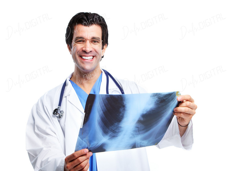 Doctor Holding X-Ray