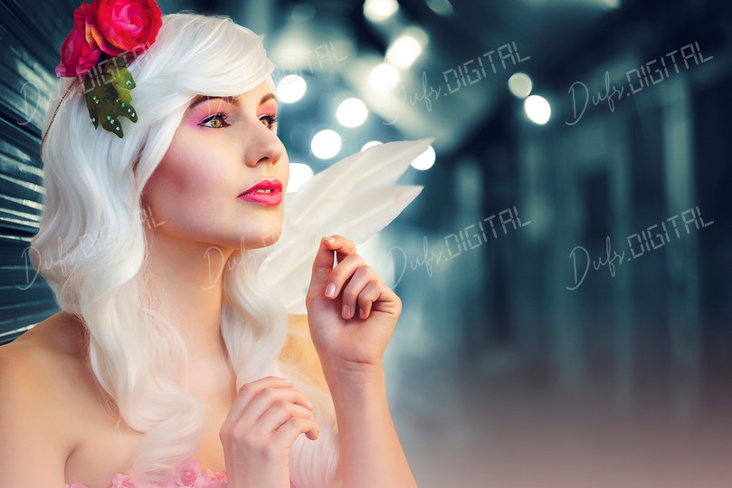 Fairy with Floral Accents