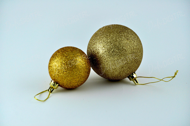 Gold Glitter Ornaments