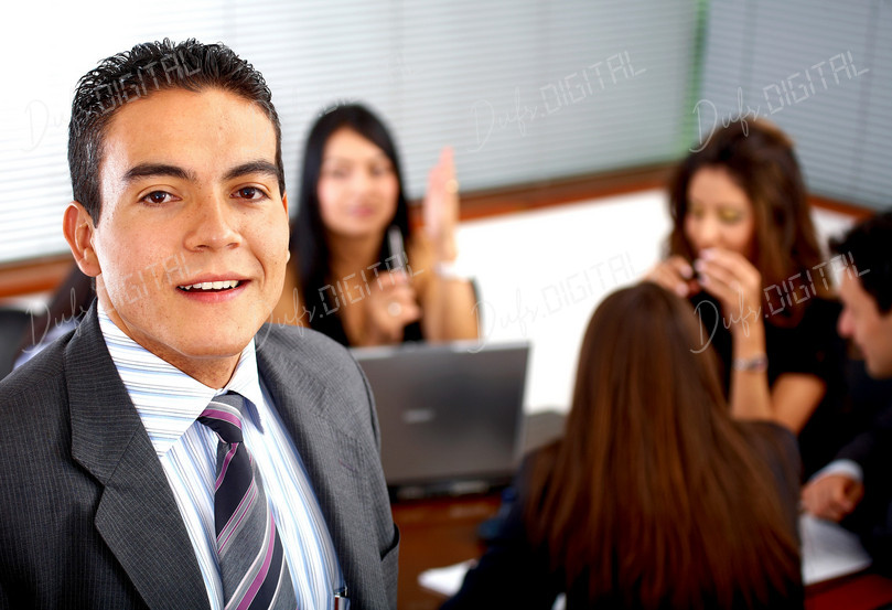 Confident Businessman Smiling