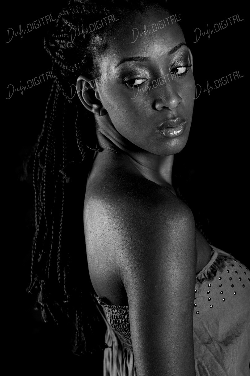 Elegant Portrait in B&W