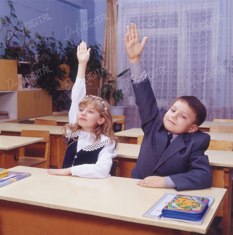 Students Raising Hands
