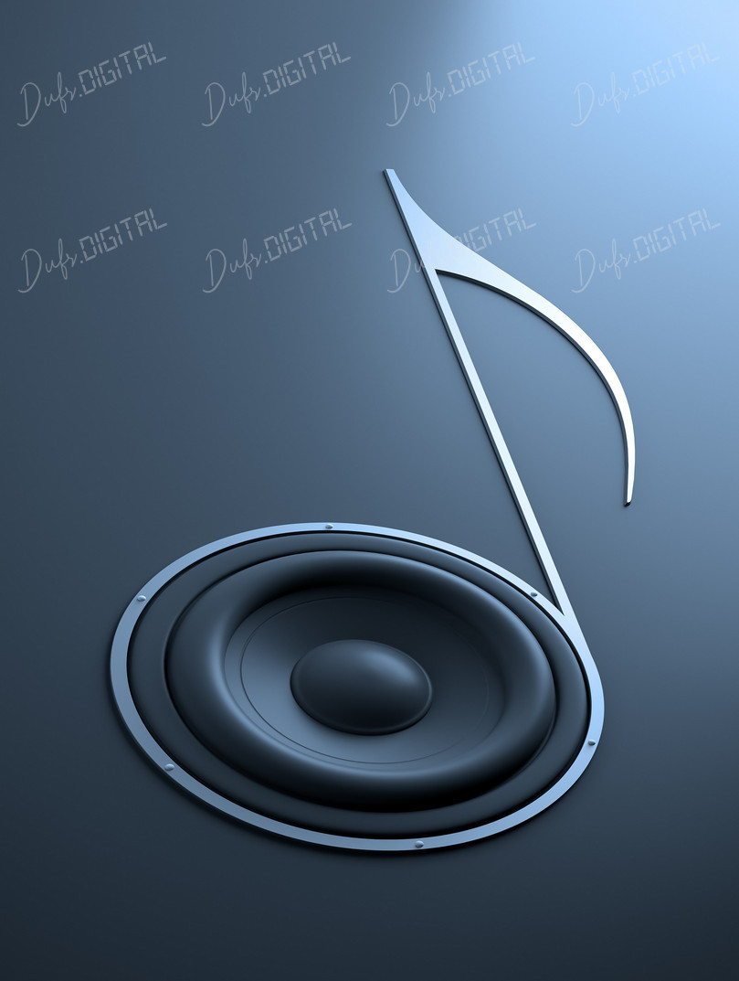 Musical Note and Speaker