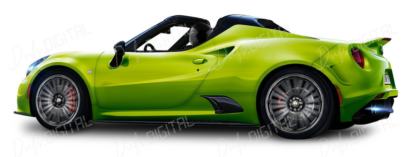 Sleek Green Sports Car