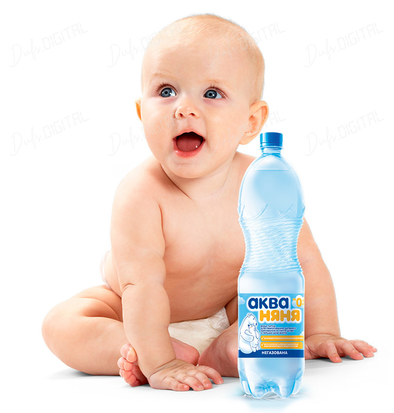 Happy Baby with Water