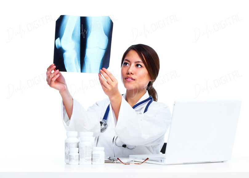 Doctor Analyzing X-Ray