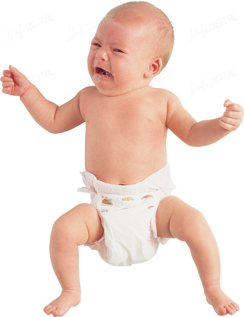 Crying Baby in Diaper