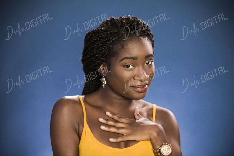 Smiling Woman in Yellow
