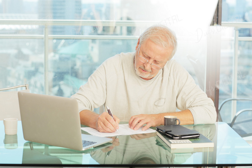 Senior Man Working