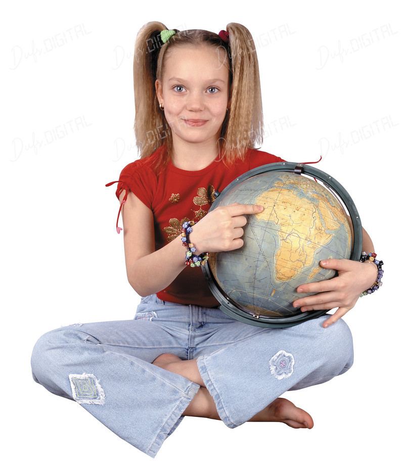 Child Holding Globe