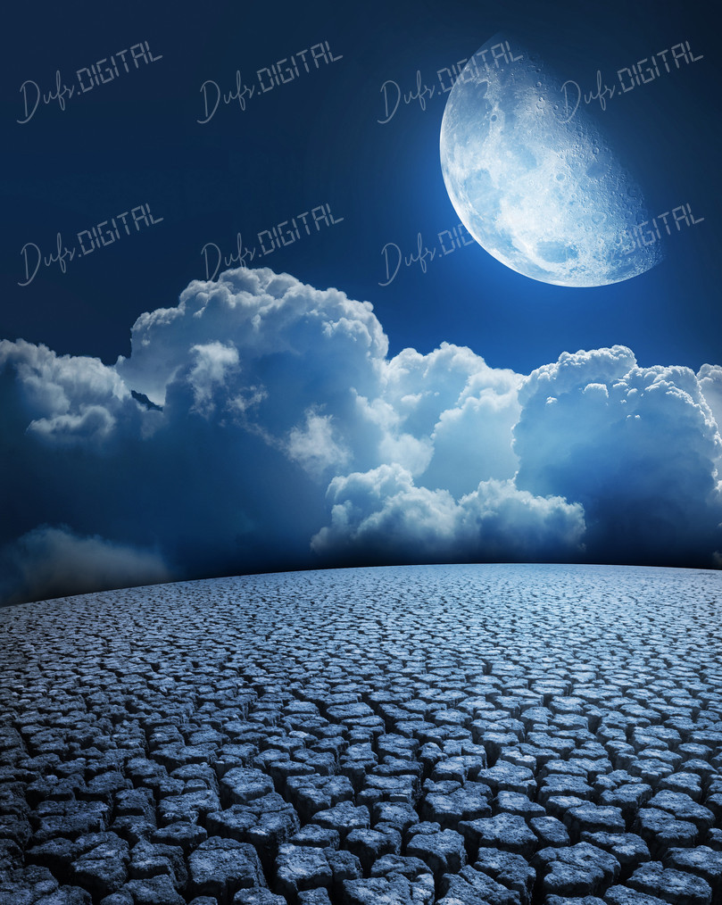 Moonlit Sky Landscape