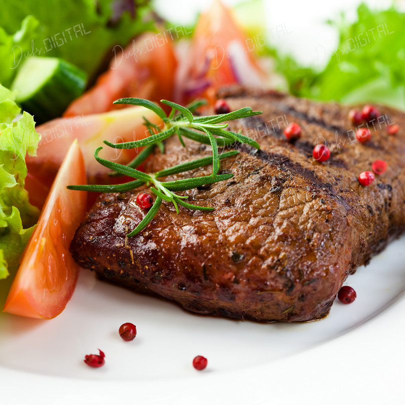 Grilled Steak with Salad