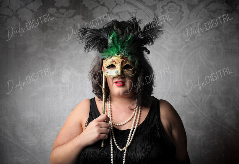 Elegant Masked Portrait