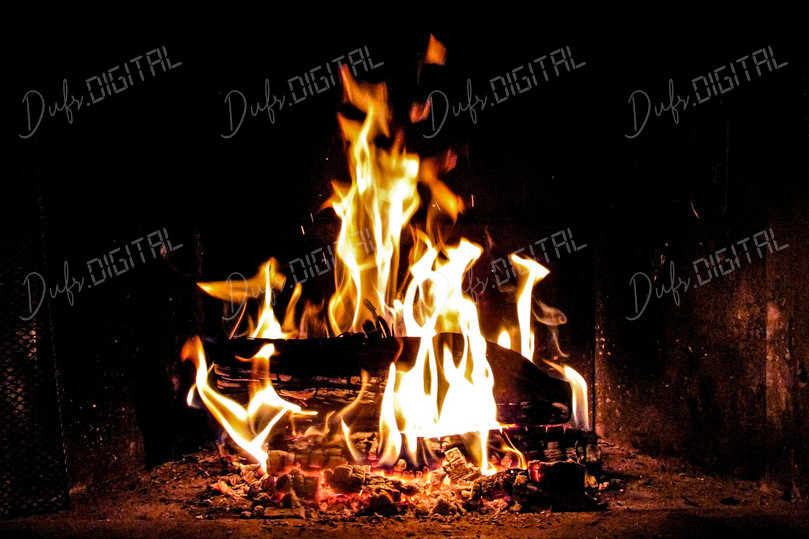 Dancing Flames in Fireplace