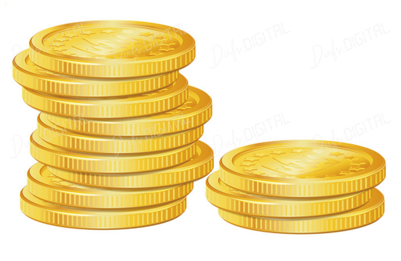 Stacks of Gold Coins