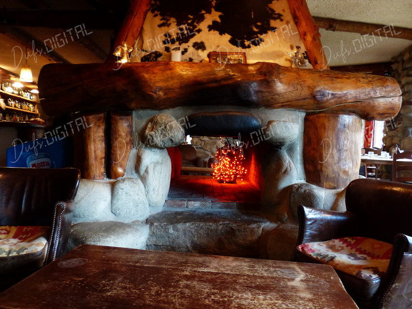 Cozy Rustic Fireplace