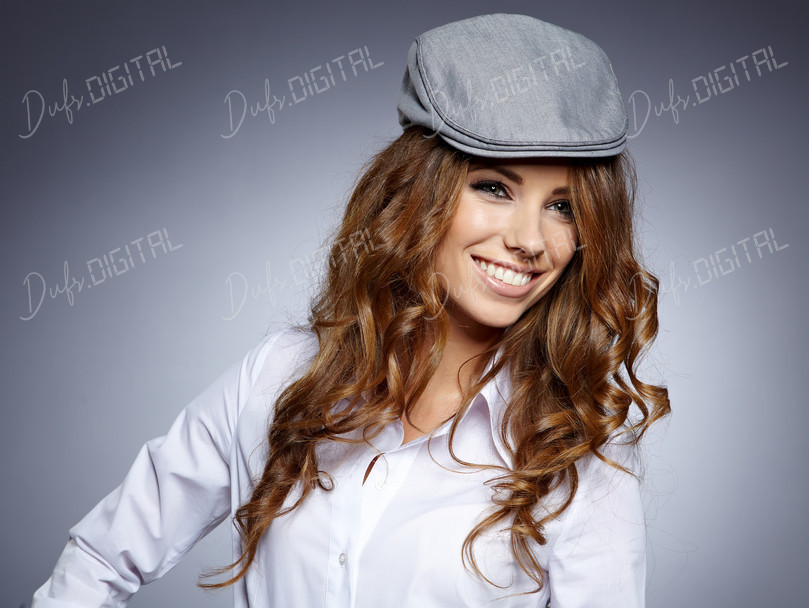 Smiling Woman with Cap