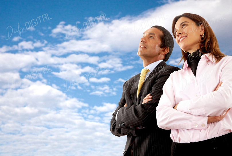 Business Professionals Looking Up Free