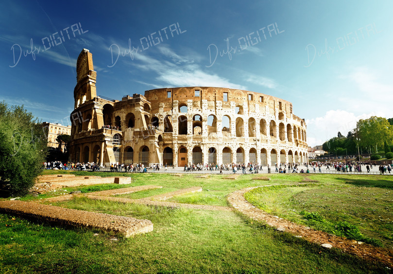 Roman Colosseum Facade