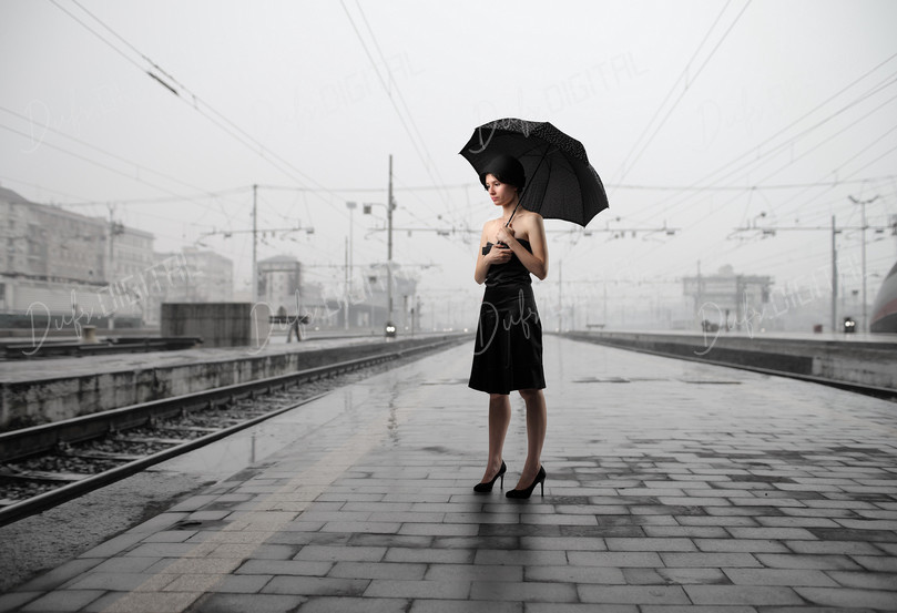 Woman with Umbrella