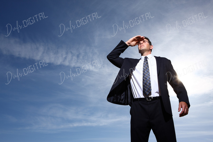Businessman Looking Ahead