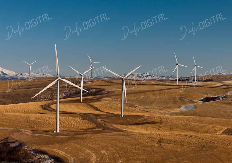 Wind Turbines on Landscape