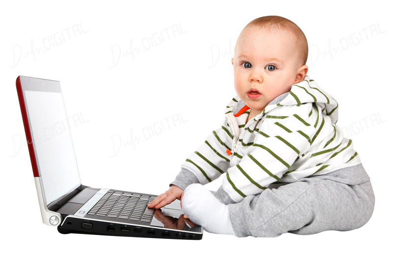 Baby Using Laptop