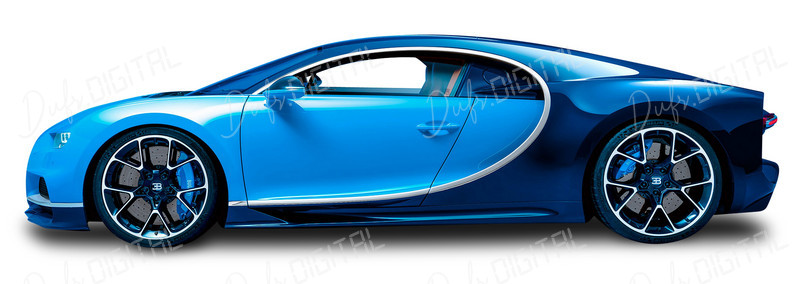Sleek Blue Sports Car