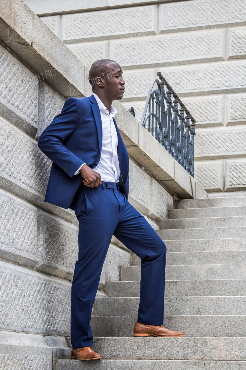 Businessman on Stairs