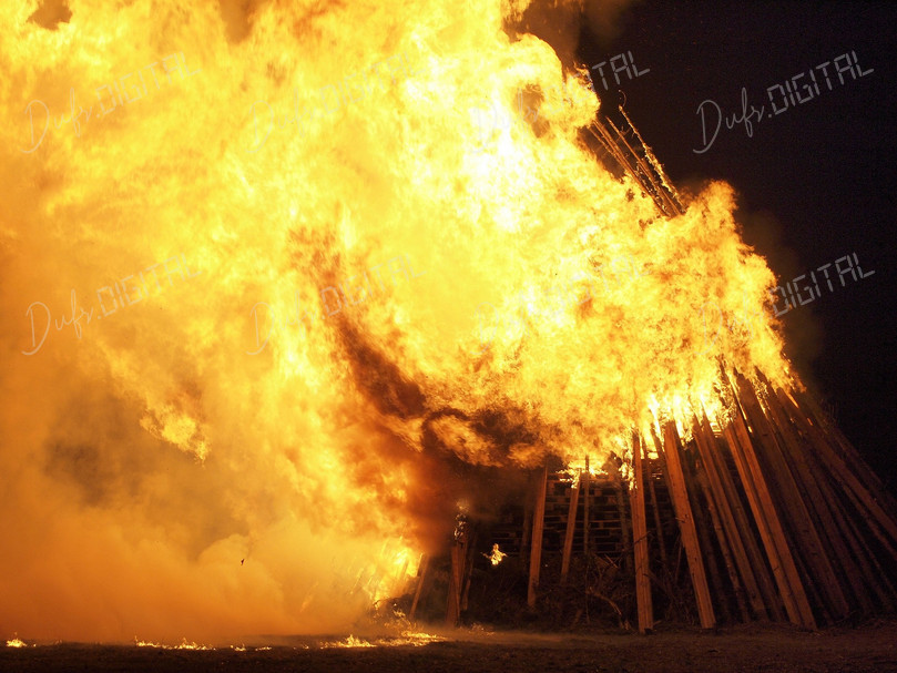 Blazing Bonfire Scene