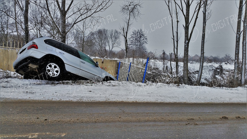 Snowy Car Accident