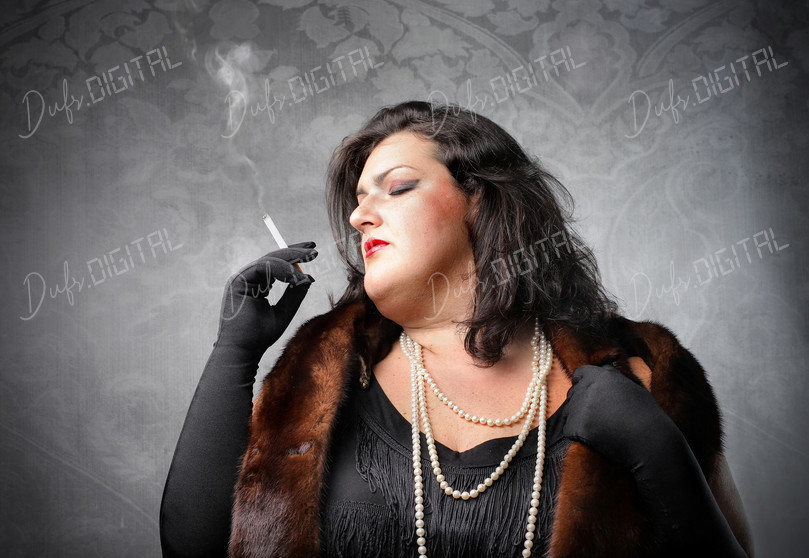 Elegant Woman Smoking